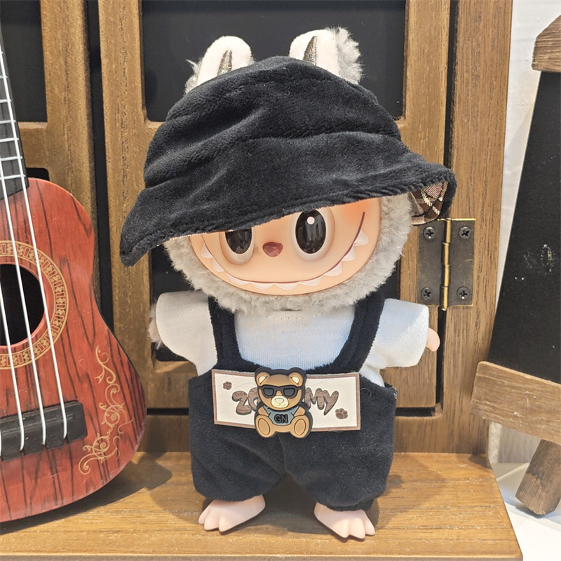 Labubu ベビー服ビニールラブブ 17 センチメートル人形かわいいドレスアップカジュアルスーツスカートぬいぐるみ服|undefined