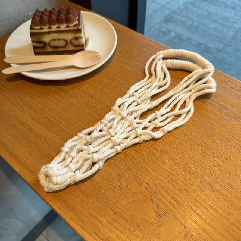手編み網兜カップカバー携帯カップミルクティーコーヒーカップ袋通用環境保護吊り下げ式手提げ袋現在|undefined