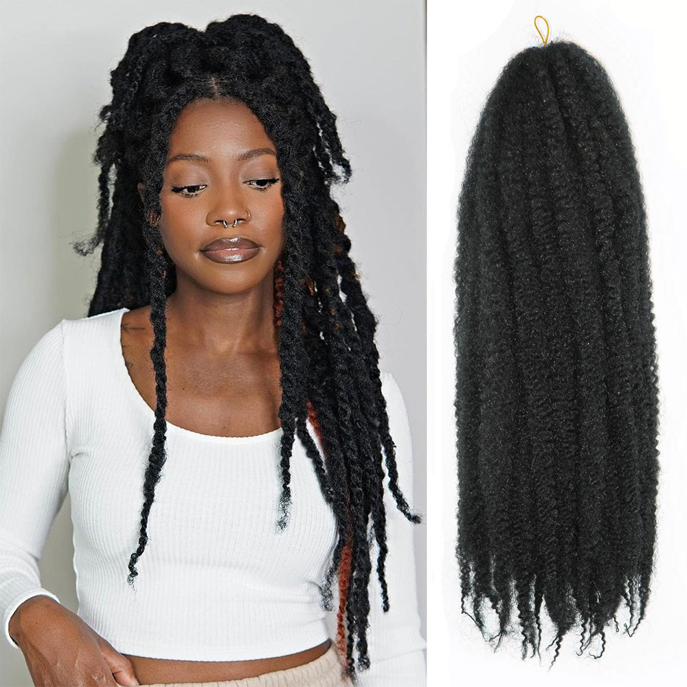 Transfronterizos Europeos y estadounidenses mano desgarrida gran orugas fibra química peluca Marley trenza Twist cabello de crochet