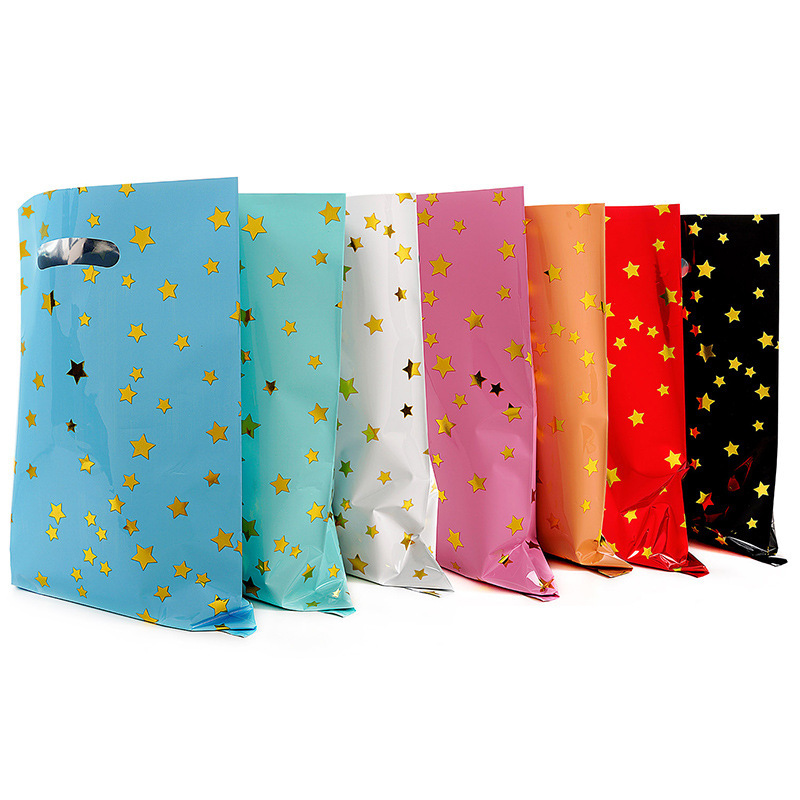 派对铝膜袋 纯色小五角星回礼袋 糖果袋生日派对礼品袋 现货厂家