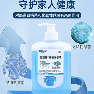 Lierkang Antibacterial Hand Sanitizer 500ml Household Kidsren's Antibacterial Disinfection Sterilization Decontamination Fragrance Type Sterilization Large Bottle