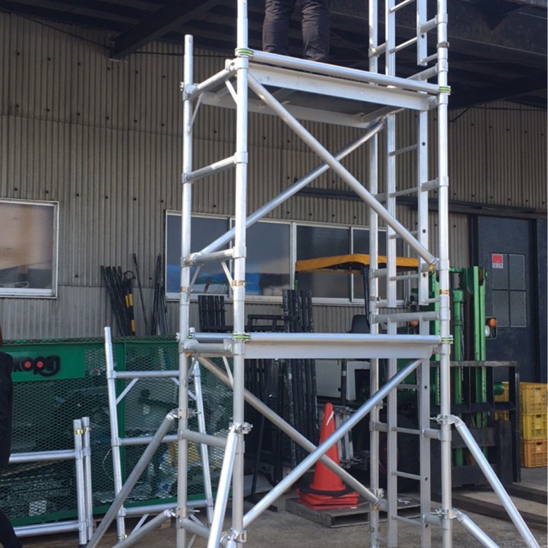 cs创笙铝合金施工装修维修快速拆装带轮子爬梯铝制移动脚手架3米