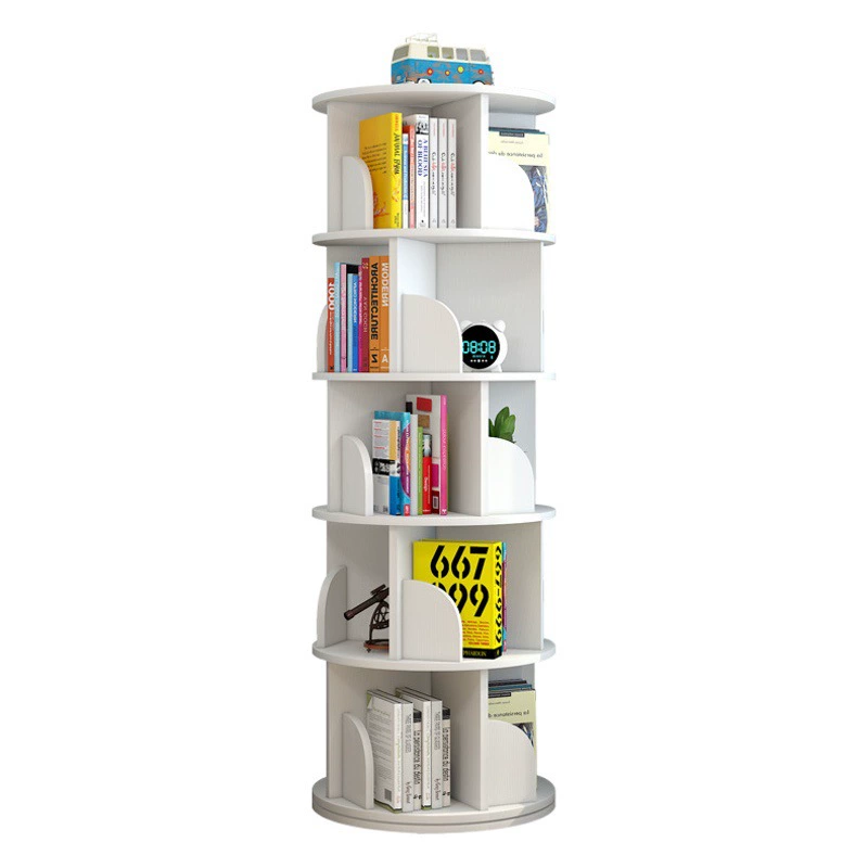 Вращающаяся книжная полка, детская книжная полка с картинками, простой домашний компактный простой напольный книжный шкаф для студентов