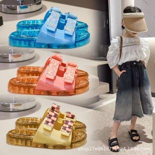 Cross-Border Children's Slippers Summer Webbing Crystal Shoes Girls Princess Shoes Baby Jelly Shoes Outer Wear Beach Shoes Boys