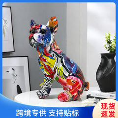 ブルドッグ工芸品、家の装飾品、リビングルーム、オフィスデスクトップ、樹脂製動物の装飾品、卸売、面白くて創造的な