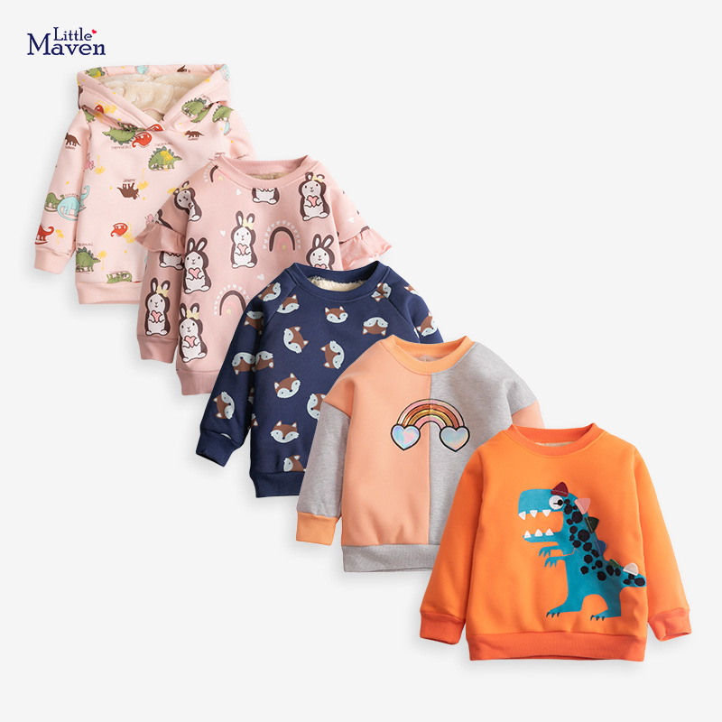 Little maven ropa infantil europea otoño y invierno para niños abrigos de mangas largas de algodón grueso abrigos de niños resistentes al frío