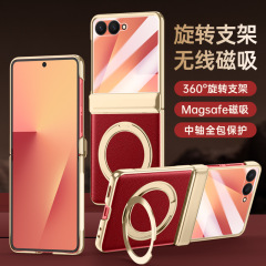适用三星ZFlip7手机壳折叠屏旋转指环支架z flip7防摔磁吸保护套