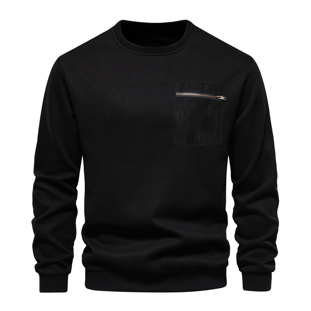 2023 autumn new long sleeved hoodie trend men's loose casual round neck pullover men's hoodie_voghion.com