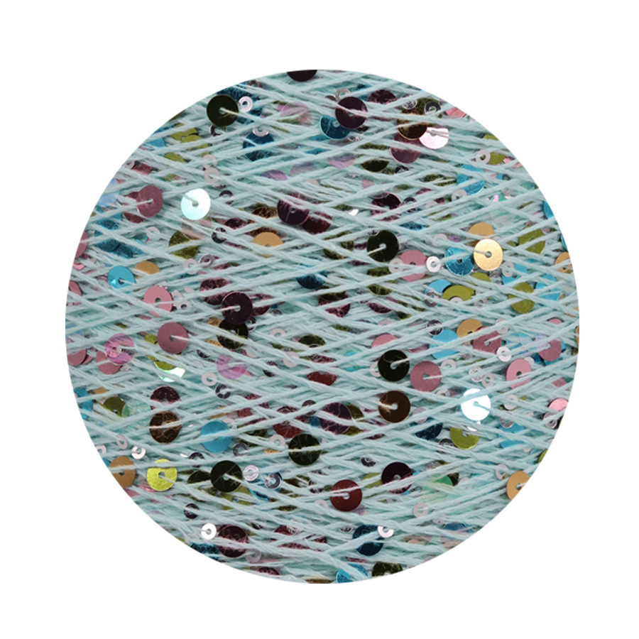 50g algodón lentejuelas hilo 3mm + 6mm peinado tamaño de lujo lentejuelas mano hilo tejer precio al por mayor