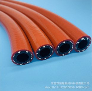 Supply high and low pressure resistant silicone braided tube transparent color in line with food grade transparent silicone braided tube