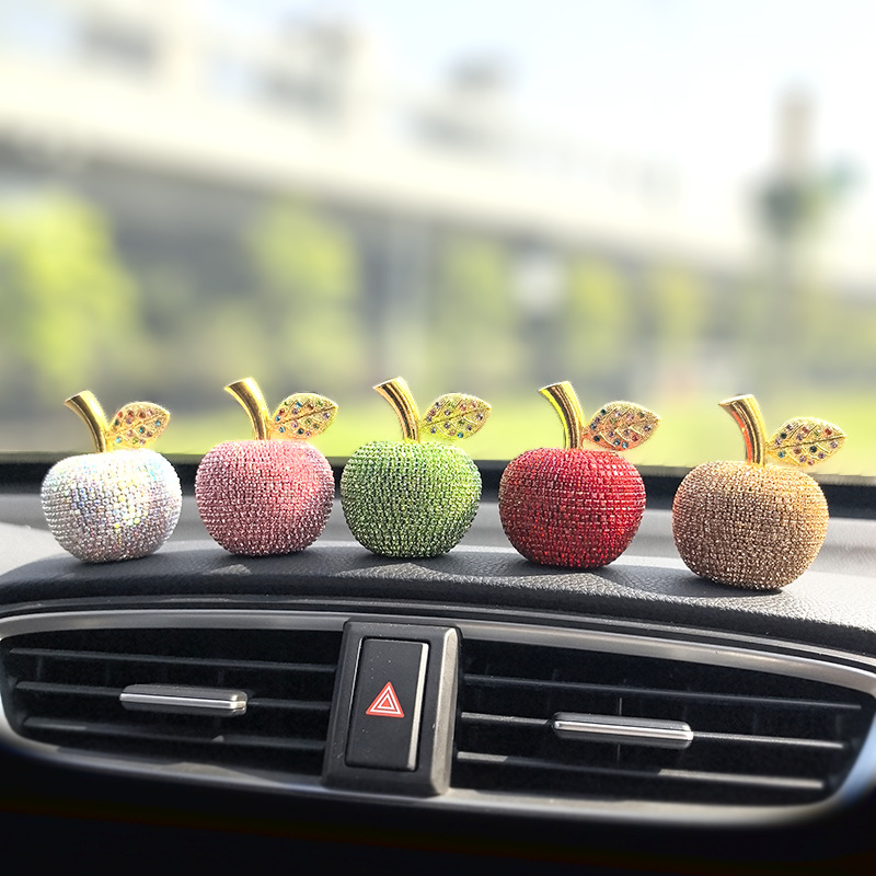 Cross-Border Crystal Apple Decoration Gift Safe Birthday Holiday Gift Car Car Creative Diamond Christmas Ornaments