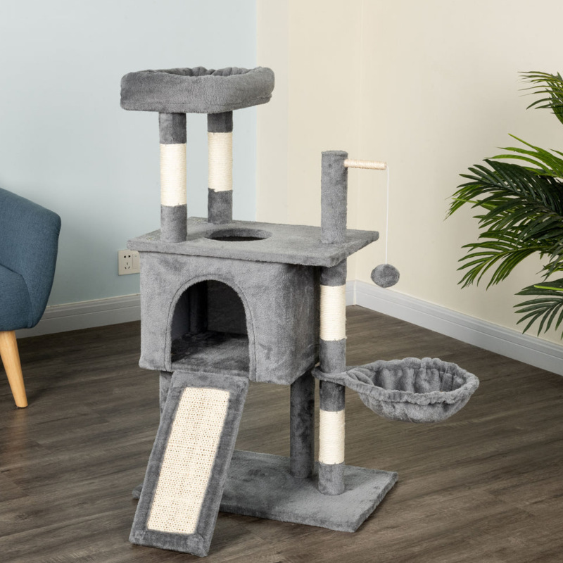 Gato escalado gato especial en una sola casa multifuncional gato comercio exterior explosión no ocupa espacio de fábrica de casa de gato de lujo al por mayor