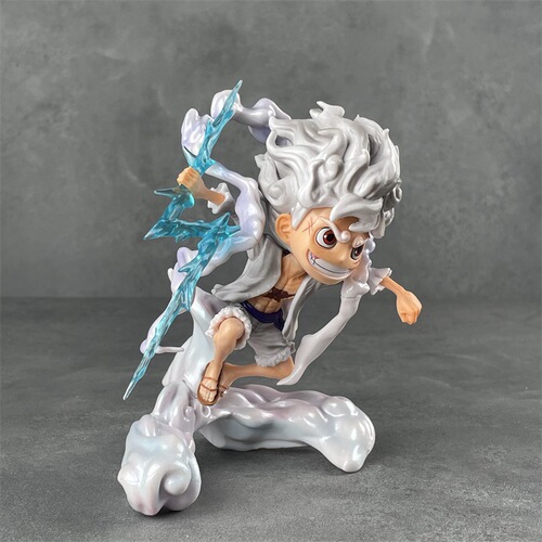 One Piece SD Nika Luffy Fifth Gear Luffy Fruit Awakening Model Ornament Statue Anime Figure Wholesale