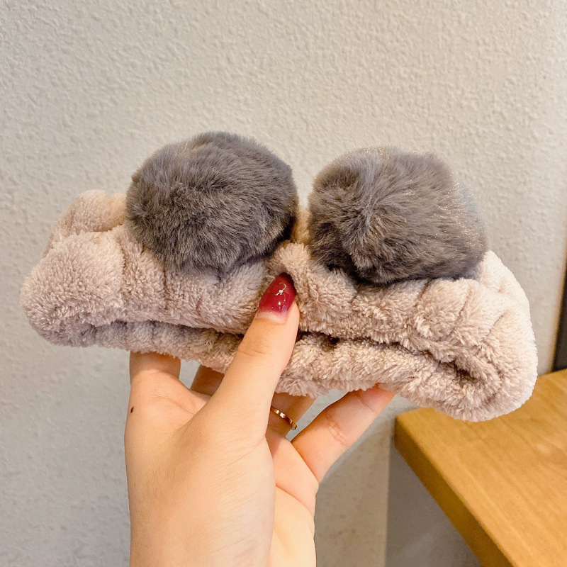 Diadema de felpa de dibujos animados de otoño e invierno