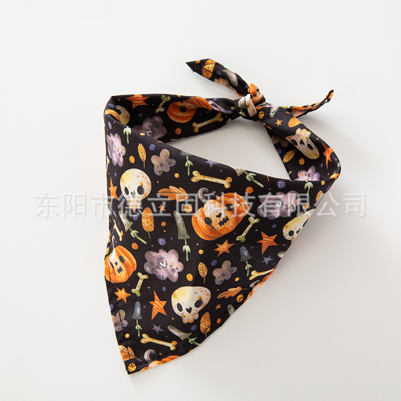 ペット用ハロウィンパンプキン三角スカーフ、ペット服、ペット用よだれかけ、犬用よだれかけ、猫用よだれかけ|undefined
