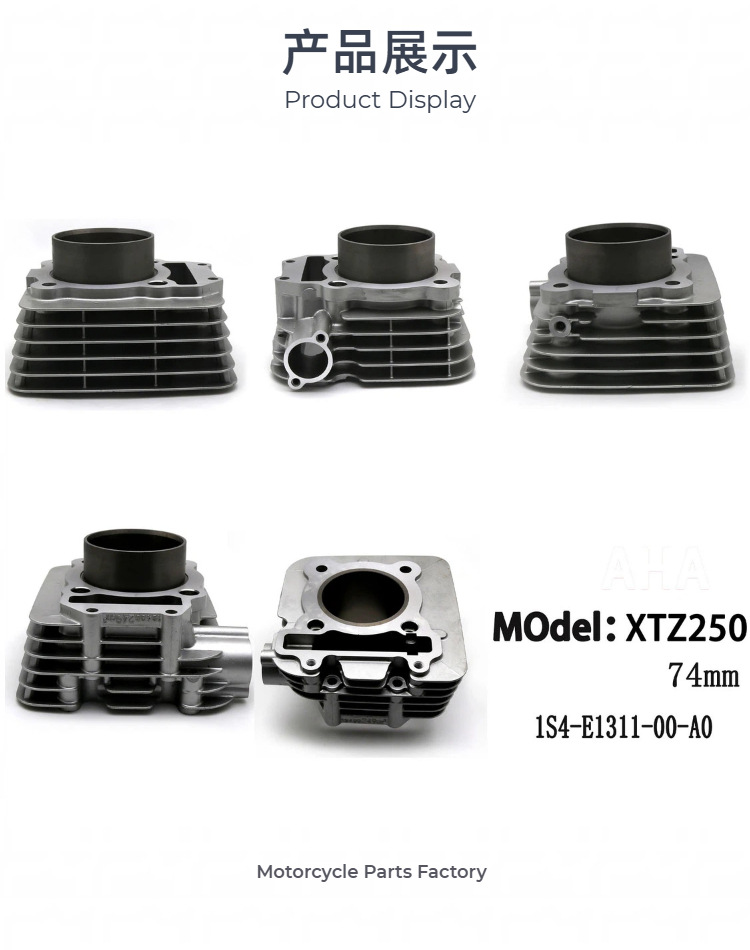 Motorcycle Cylinder Suitable for Yamaha Ybr250 Xtz250 Ys250 Fz250 Cylinder Assembly 74mm