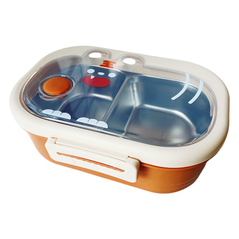 INS Nueva caja de almuerzo de acero inoxidable 304 Linda caja de almuerzo aislada de alto aspecto trabajador de oficina estudiante caja de almuerzo sellada