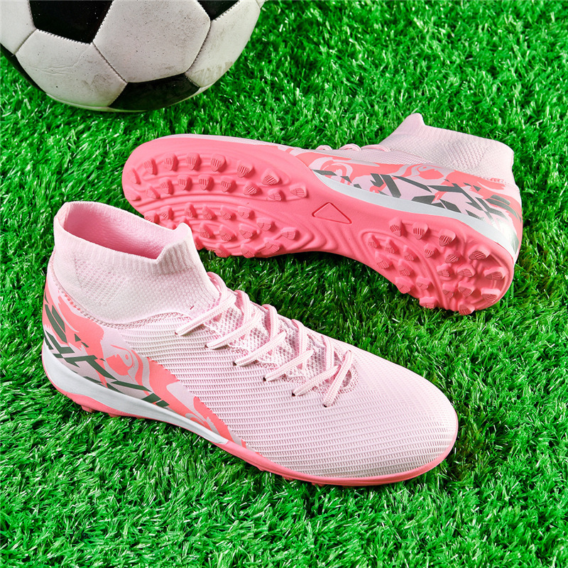 Zapatos de Fútbol de Cuello Alto Sintético y TPU, Ligero, para Césped Artificial y Natural image 5