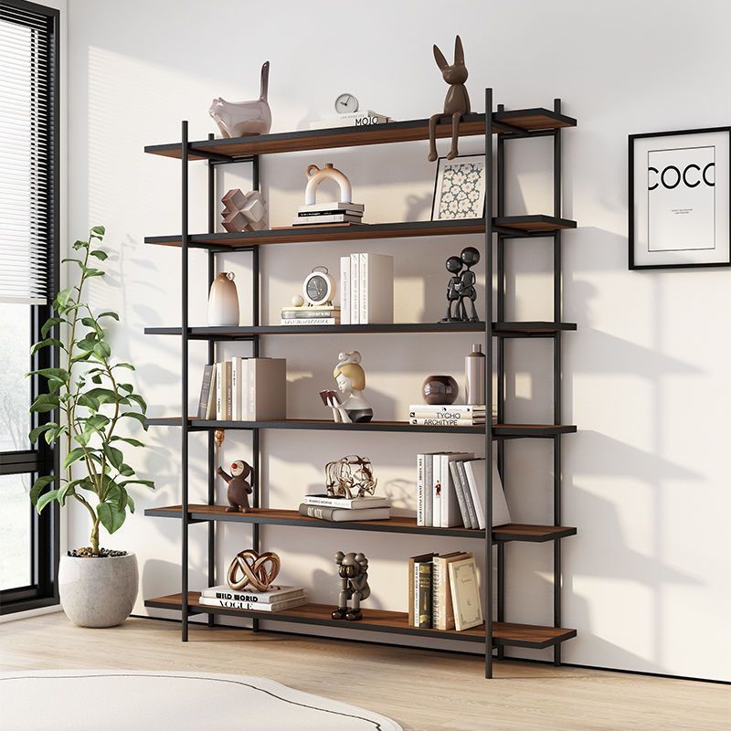 Floor-Standing Household Iron Multi-Layer Storage Bookcase Small Simple Steel Simple Bedroom Retro Bookshelf
