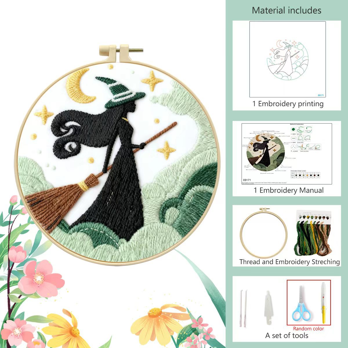 Elf Negro - Paquete de Materiales Básicos + 20CM Clipper + Troquedor de Tijeras