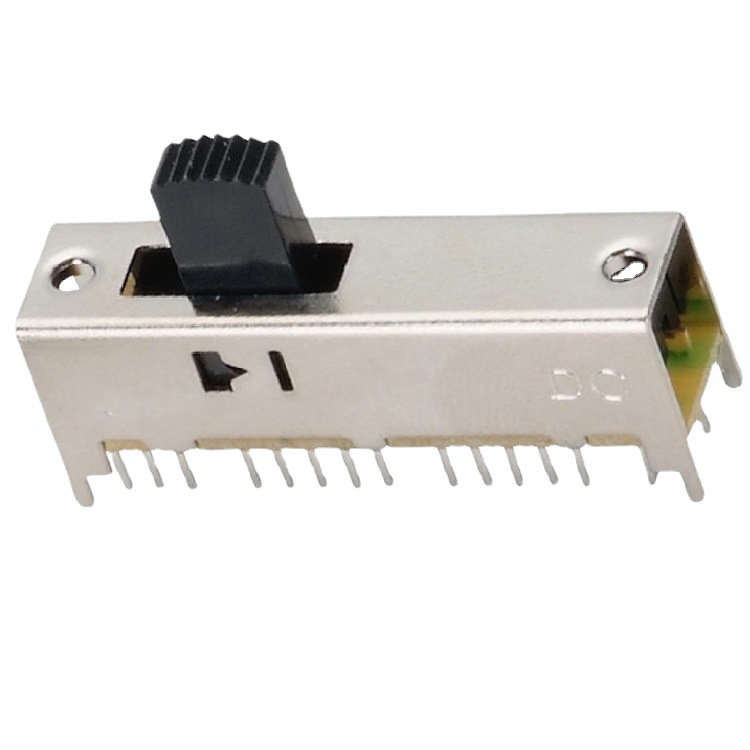 高品质立式4档滑动开关 插件4档拨码开关6P4T  耐温四位拨动开关