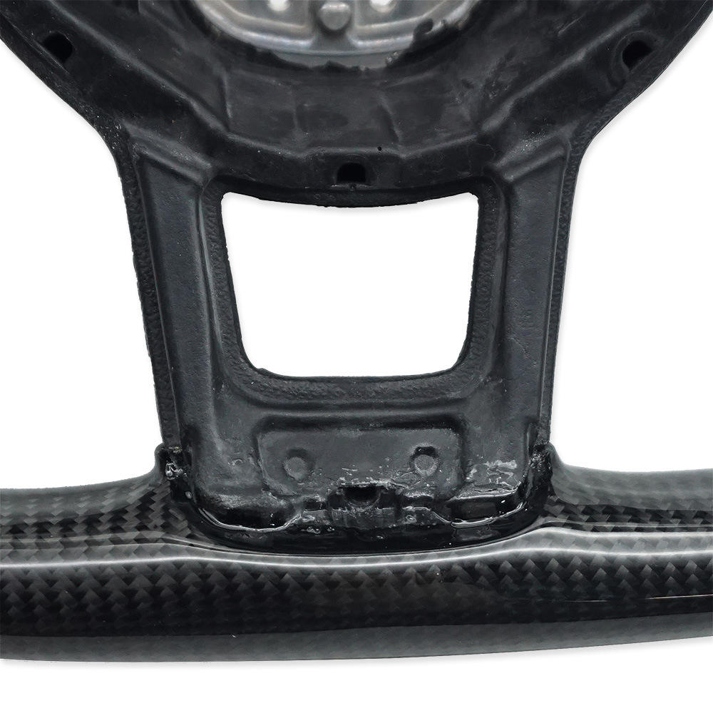 Suitable for Golf 7 7.5 GTI carbon fiber RLINE sports steering wheel with purple stripe and purple return-to-center mark