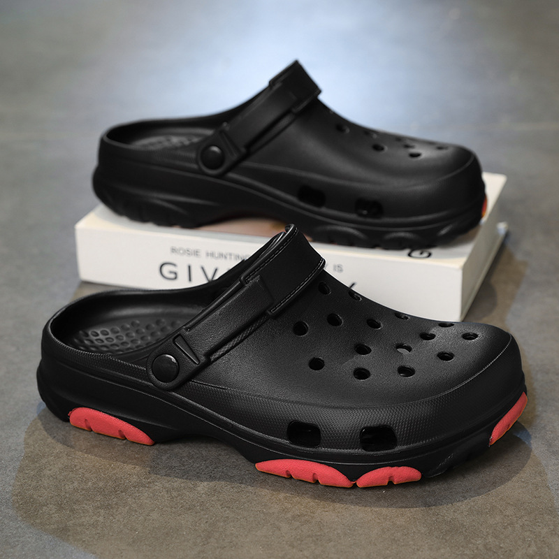 Spring and Summer Home Leisure Lazy Breathable Multi-Color Flat-Soled Clogs Comfortable Beach Outer Wear Men's Lazy Shoes