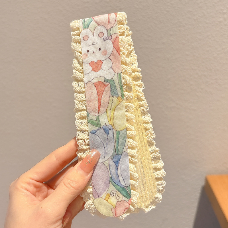 夏季小清新碎花魔术贴发带儿童碎发整理甜美发箍懒人神器发卡头饰|undefined