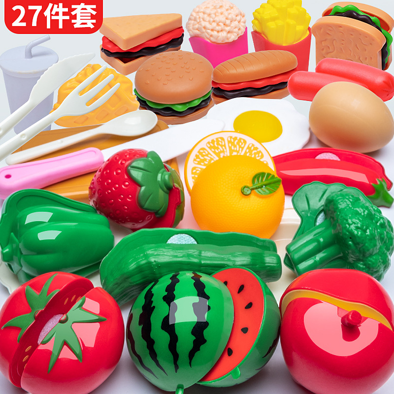 Play House simulación cocina frutas y verduras pizza corte música Velcro juguete para niños y niñas regalo