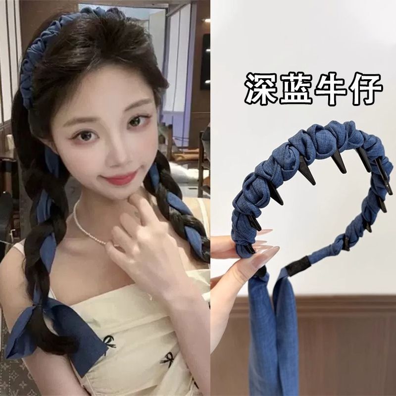 波浪发箍女2025新款洗脸专用高颅顶头箍带齿防滑压发发卡气质头饰|undefined
