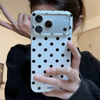 Polka Dot Case Suitable for iPhone 17 Phone Case Polka Dot Imd Painted Anti-Fall Protective Case 16Pro/15/14/13