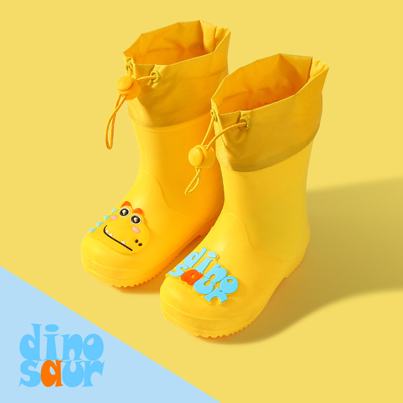 Children's rain boots cartoon cute boys and girls children baby non-slip rain boots kindergarten students waterproof rubber shoes wholesale