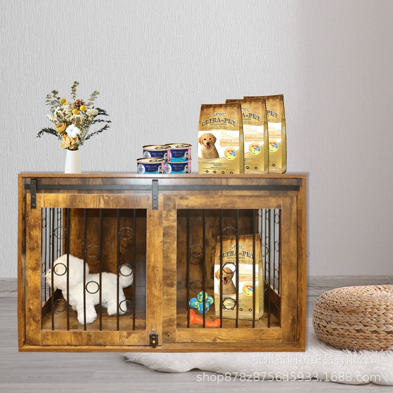 Амазонки Трансграничный Собака Клетка Дерево Железо Дерево Собака Клетка Съемный Собака Клетка Современная Мебель Клетка Собаки
