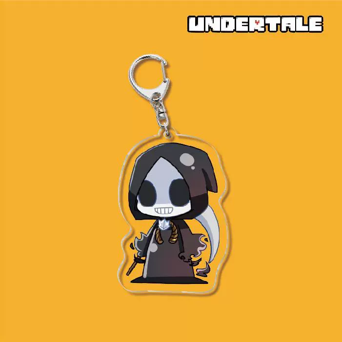 Ключодержащий брелок Undertale Frisk & Sans, акриловая подвеска около 5,5 см, кольцо из металла