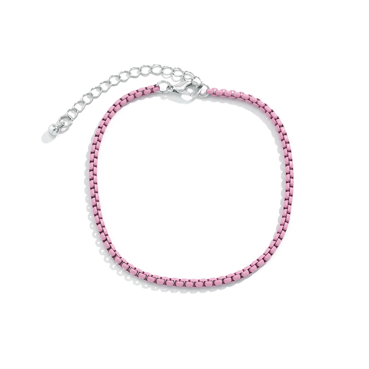 Simple style solid color Geometric Clavicle Chain Necklace bracelet anklet