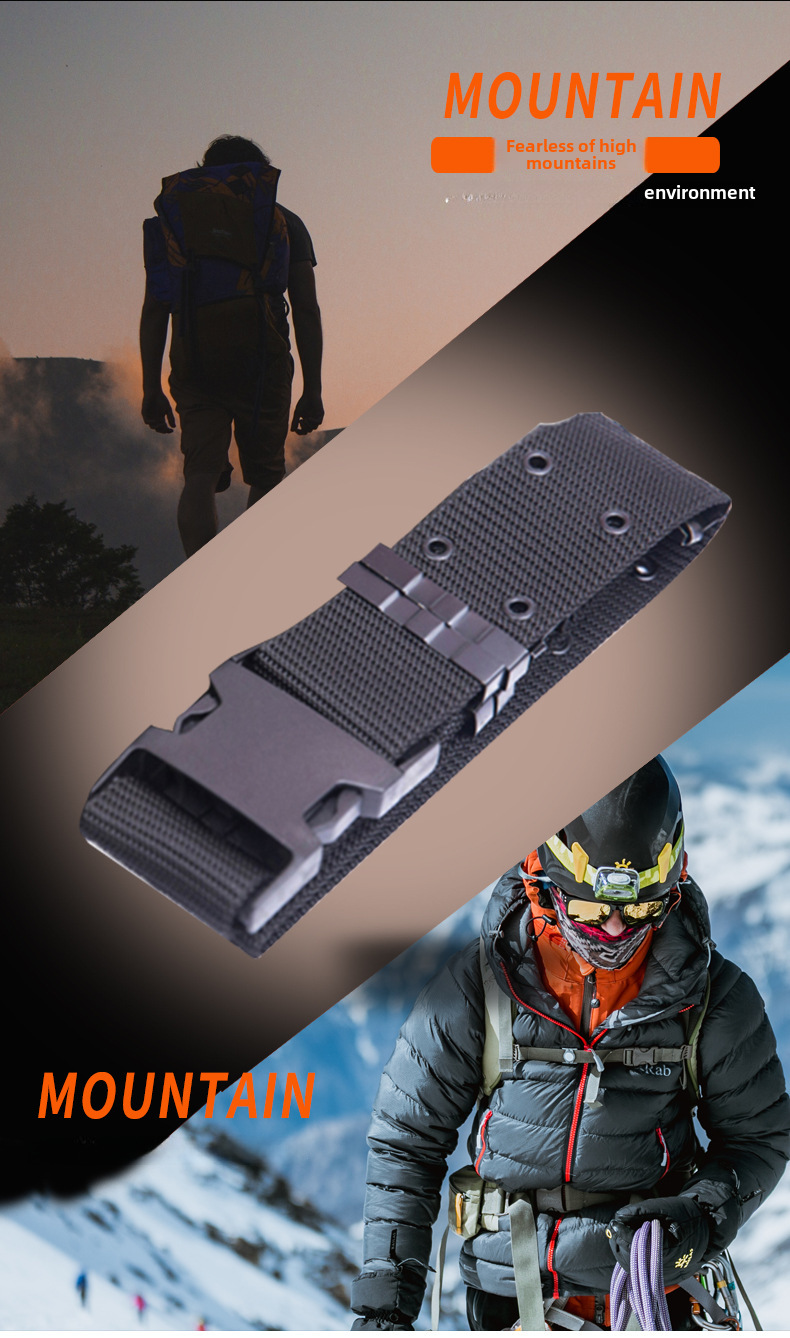 Fabrik direkt im Freien Ausrüstung Sicherheitstaktik S Außengürtel hochwertige Bergsteigen gewebte Leinwand Gürtel Großhandel_voghion.com