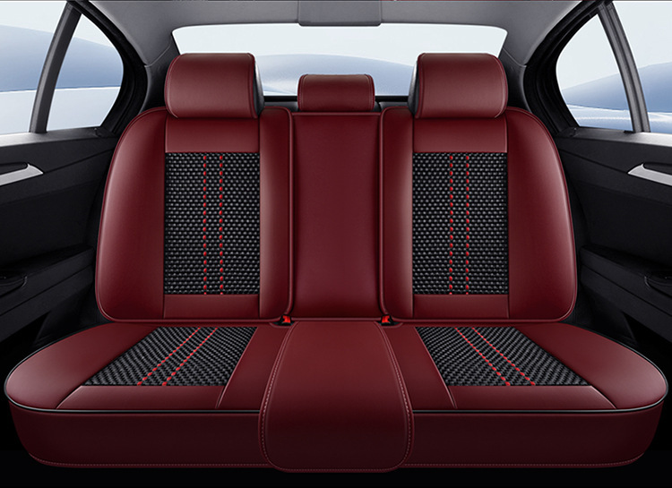 2025 Manufacturer Wholesale New Nappa Leather Diamond Seat Cover Ice Silk Four-Season Universal Car Five-Seater Cushion Seat Cover