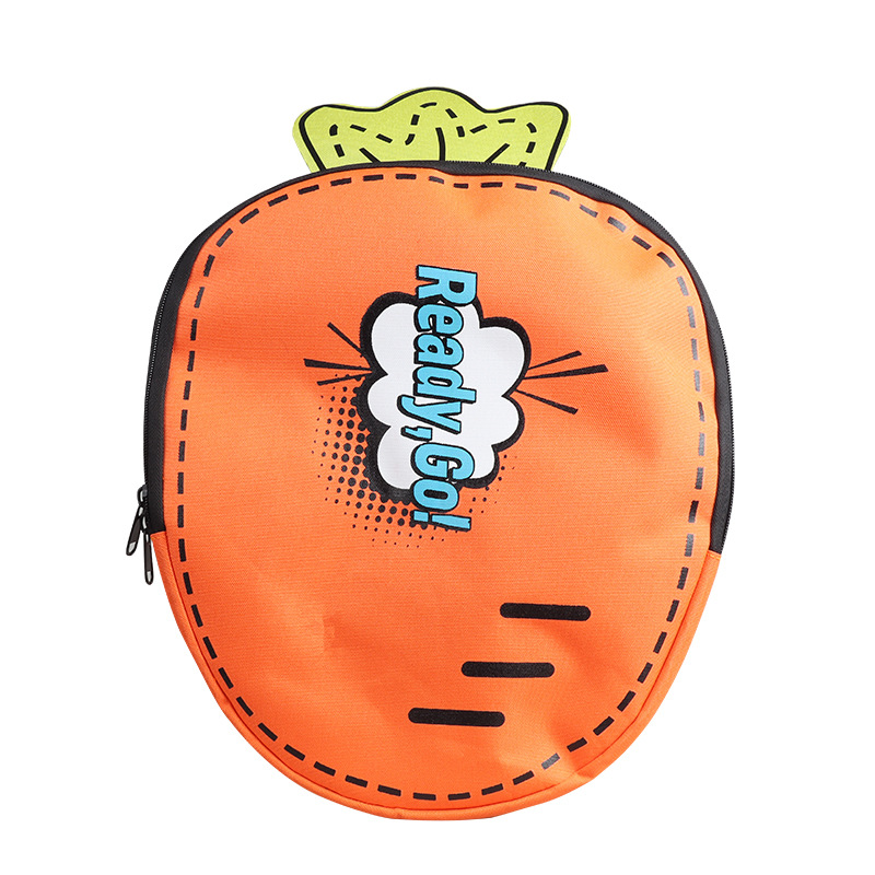 Bolsos para niños Mochila para niños y niñas con forma de zanahoria linda de dibujos animados Mochila de raqueta de tenis de bádminton portátil