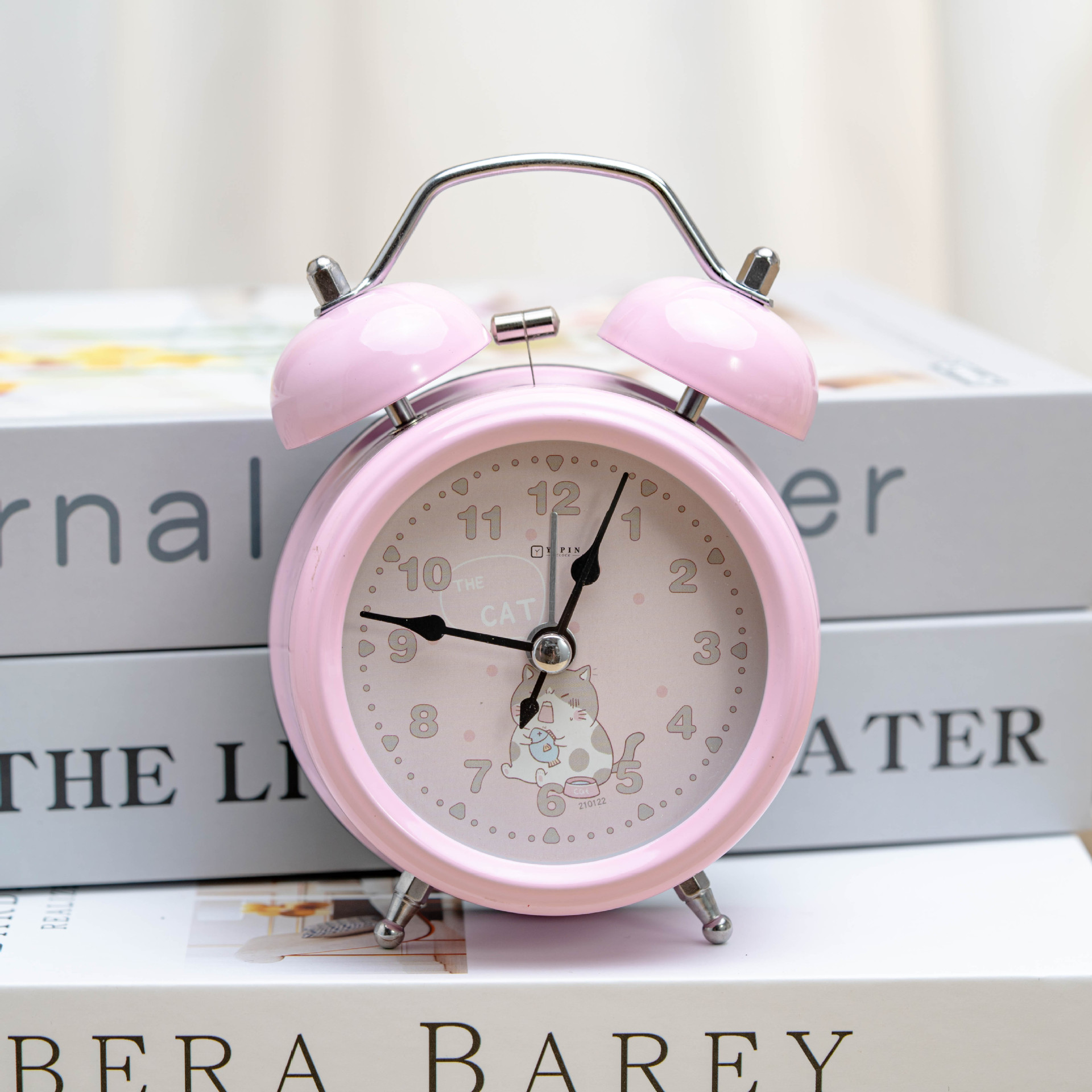 Suministro directo de fábrica reloj de moda de 3 pulgadas reloj de alarma inteligente para el hogar del estudiante de noche escritorio decoración de metal pequeño reloj de alarma