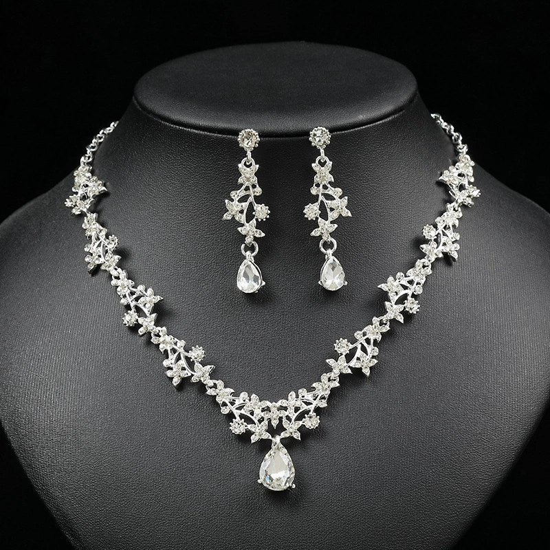 Корейское ожерелье и серьги для невесты, короткий комплект, подвеска, универсальная цепь для сумки, прямые продажи завода