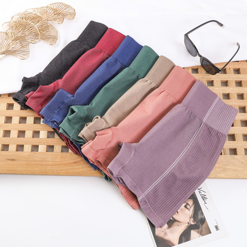 European and American style, high-waisted sweatpants, slimming, tight-fitting, hip-lifting, three-quarter hot pants, fitness, quick-drying, stretch yoga shorts