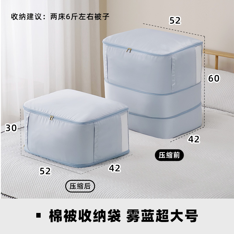 헤이즈 블루 비주얼 퀼트 백 더블 확장 특대형