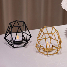 创意铁艺烛台现代风格装饰家居客厅摆件简约装饰品跨境一件代发