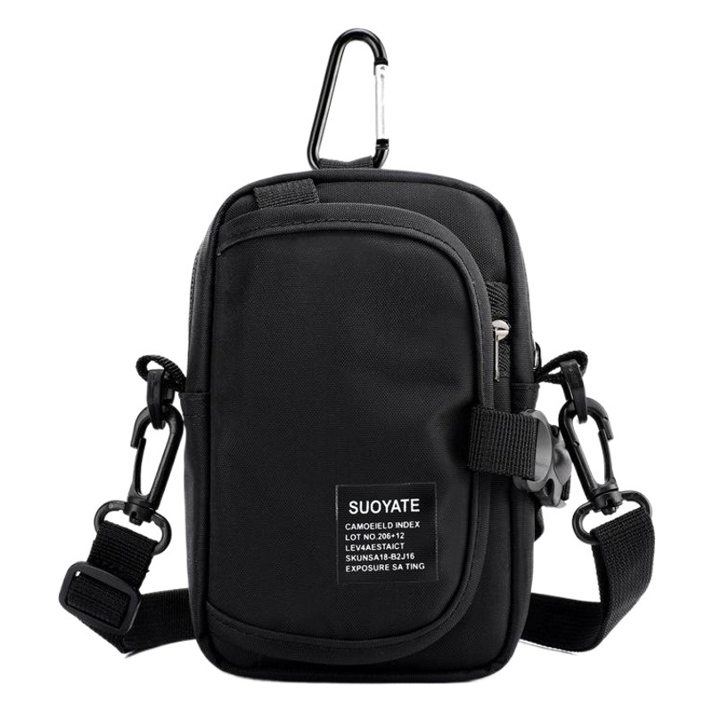 Fábrica al por mayor de moda coreana al aire libre bolso de la cintura de los hombres multi-funcional hombro bolsa de mensajero multi-back Casual monedero de la moneda