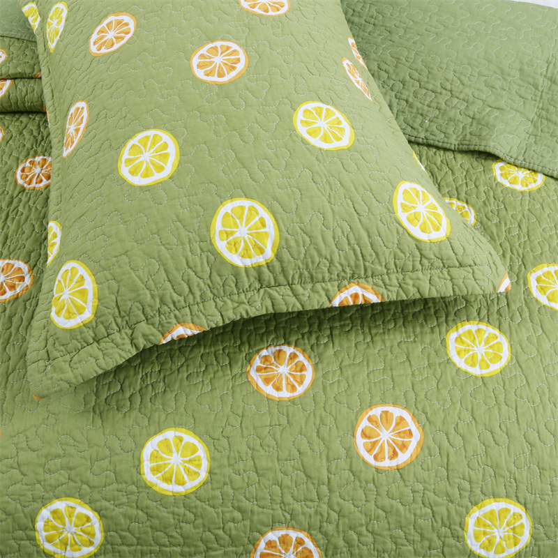 Quilted Bedding Set - Pure Cotton Embroidered Summer Quilt_voghion.com
