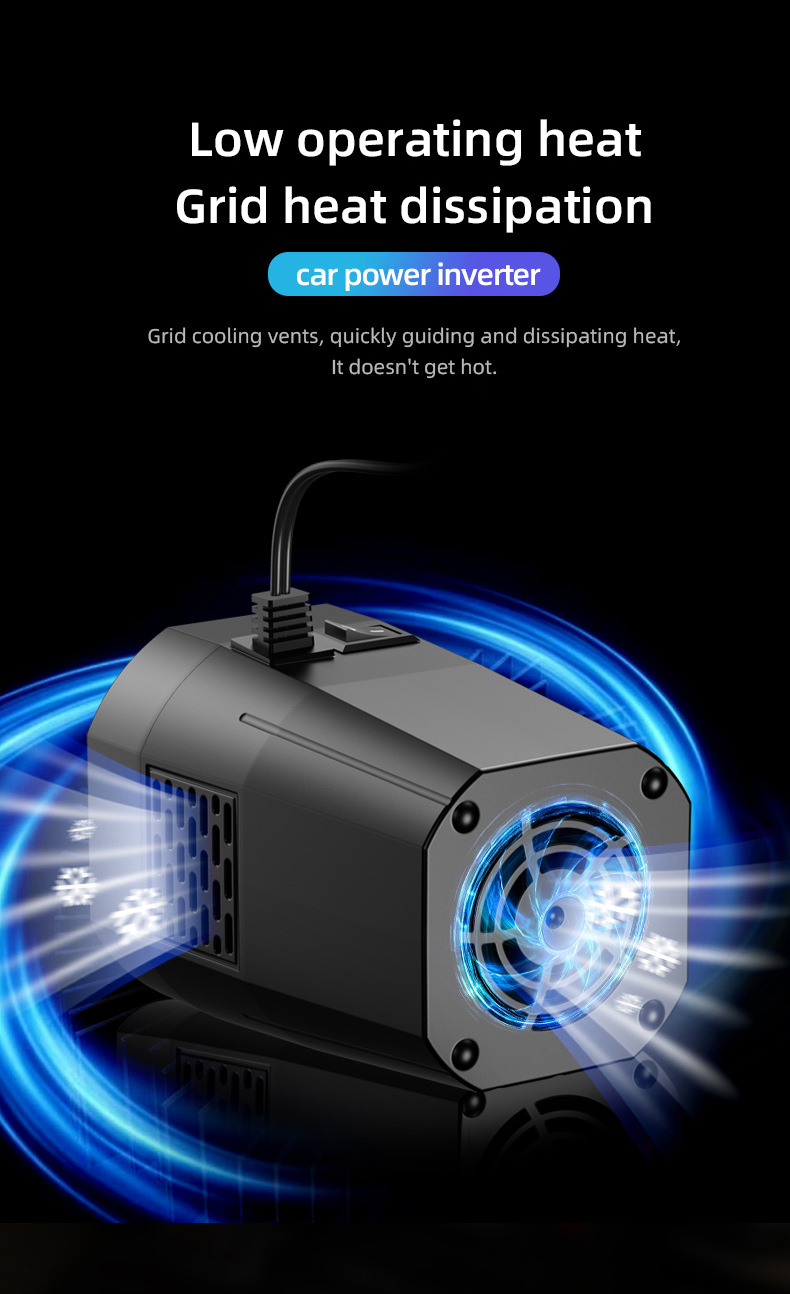 Ac Car Charger 12V24V to 220V High-Power Inverter Car Power Supply Cigarette Lighter Converter