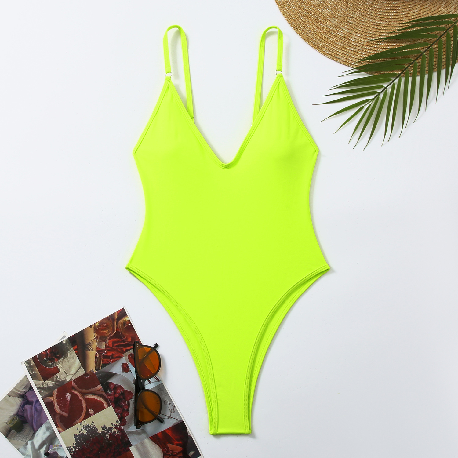 175g Weight Sleeveless Sleeve Length Pullovers Placket Type Nylon, Polyester Fabric Type Regular Top Length One-pieces Tops Type 1 Piece Quantity Swimming Pool, Beach Occasion Strap Neckline Skinny Fit Type Solid Color Pattern Women's Gender Beach Style Women's Beach Solid Color 1 Piece Tankinis Swimwear 27