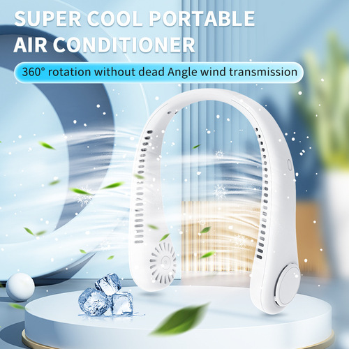 Classic Silicone Clip-on Fan Portable Wearable Bladeless Clip-on Fan Cross-border Gift Original Manufacturer