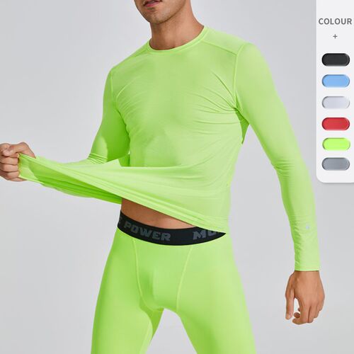 Cross-border men's tight training PRO sports fitness running long-sleeved sweat-wicking quick-dry shirt T-shirt clothing