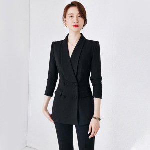 黑色西装外套女秋冬新款职业套装气质高级感西服通勤OL正装工作服